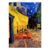 Van Gogh Cafe Terrace (F467) Vintage Fine Art Greeting Card