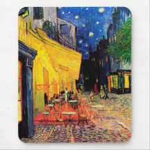 Van Gogh Cafe Terrace (F467) Vintage Fine Art Mouse Pad