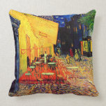 Van Gogh Cafe Terrace (F467) Vintage Fine Art Pillow