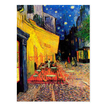 Van Gogh Cafe Terrace (F467) Vintage Fine Art Postcard