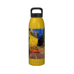 Van Gogh Cafe Terrace (F467) Vintage Fine Art Water Bottles