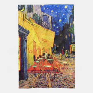 Van Gogh Cafe Terrace Kitchen Towels