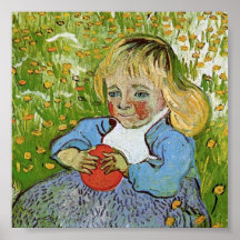 Van Gogh Child with Orange Poster