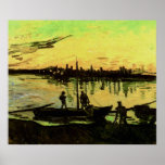 Van Gogh Coal Barges Poster