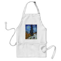 Van Gogh- Country Road in Provence by Night Aprons