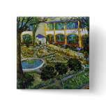 Van Gogh Courtyard of Hospital at Arles Pin