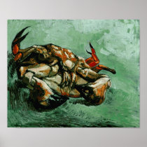 Van Gogh Crab on Its Back Poster