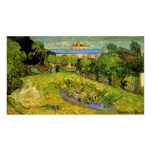 Van Gogh; Daubigny's Garden, Le Jardin de Daubigny Business Card Template (back side)