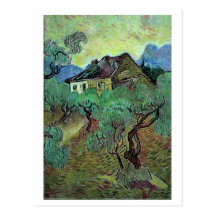 Van Gogh Farmhouse Among Olive Trees (F664) Post Card