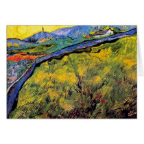 Van Gogh - Field Of Spring Wheat At Sunrise Card