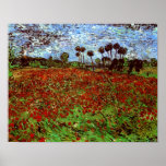 Van Gogh Field with Poppies (F636) Fine Art Posters