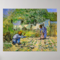 Van Gogh; First Steps (after Millet) Poster