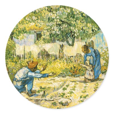 Van Gogh First Steps Sticker by lynnhsmomof2
