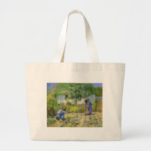 Van Gogh, First Steps, Vintage Impressionism Art Canvas Bags