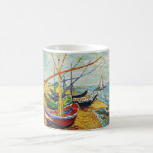 Van Gogh Fishing Boats Mug
