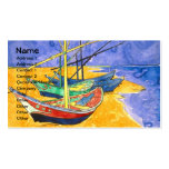 Van Gogh Fishing Boats on Beach (F1429) Fine Art business cards