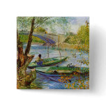 Van Gogh Fishing in the Spring Buttons