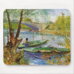 Van Gogh Fishing in the Spring mousepads