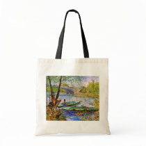 Van Gogh Fishing In The Spring Tote Bag