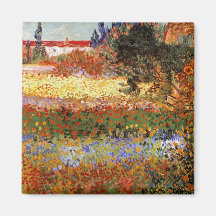 Van Gogh Flowering Garden (F430) Fine Art Magnet