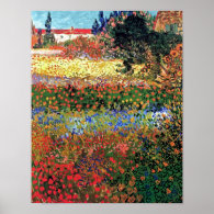 Van Gogh Flowering Garden Poster