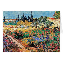 (Van Gogh - Flowering Garden With Path Greeting Cards