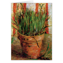 Van Gogh - Flowerpot With Chives Greeting Cards