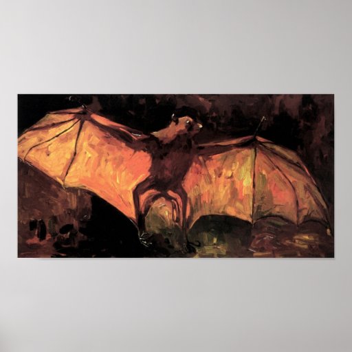 Van Gogh Flying Fox Poster