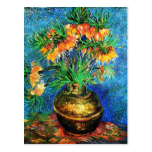 Van Gogh Fritillaries Copper Vase (F213) Fine Art Post Cards