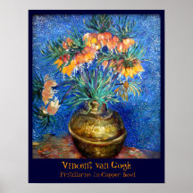 Van Gogh: Fritillaries In Copper Bowl Poster