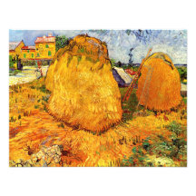 Van Gogh; Haystacks en Provence, granja del vintag Comunicado Personalizado