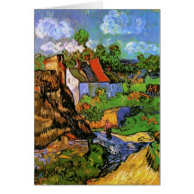 Van Gogh Houses in Auvers (F805) Fine Art Greeting Cards