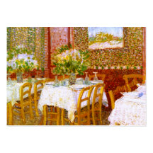 Van Gogh: Interior of a Restaurant Business Card Template