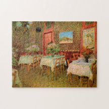 Van Gogh; Interior of a Restaurant, Vintage Art Jigsaw Puzzles
