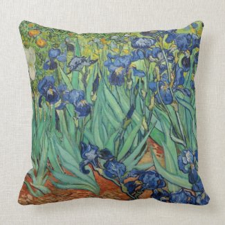 Van Gogh Irises 20" Throw Pillow