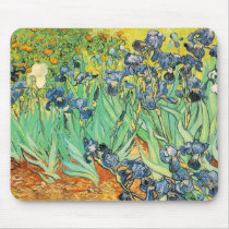 Van Gogh Irises Mousepad by bizarretees Van Gogh Irises Mousepad