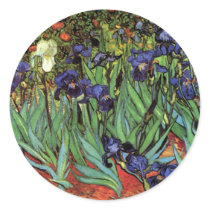 Van Gogh Irises Round Sticker