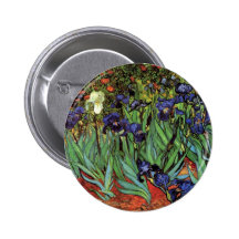 Van Gogh Irises, Vintage Post Impressionism Art Pins