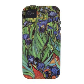 Van Gogh Irises, Vintage Post Impressionism Art Tough iPhone 4 Covers
