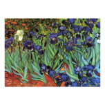Van Gogh Irises, Vintage Post Impressionism Art Invitation