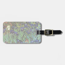 Van Gogh Irises, Vintage Post Impressionism Art Bag Tags