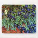 Van Gogh Irises, Vintage Post Impressionism Art Mouse Pads