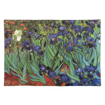 Van Gogh Irises, Vintage Post Impressionism Art Placemats