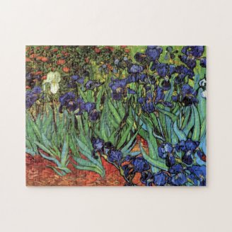 Van Gogh Irises, Vintage Post Impressionism Art Jigsaw Puzzle