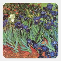 Van Gogh Irises, Vintage Post Impressionism Art Stickers