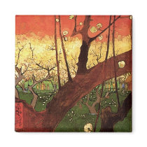 Van Gogh Japonaiserie Flowering Plum Tree Refrigerator Magnets