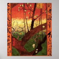 Van Gogh Japonaiserie Flowering Plum Tree Poster