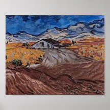 Van Gogh Landscape Near Saint-Rémy Print