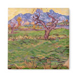 Van Gogh Landscape, Olive Tree, Mountains Magnets