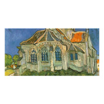 VAN GOGH - L'EGLISE D'AUVERS-SUR-OISE PHOTO CARD TEMPLATE